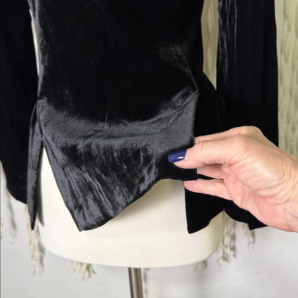 L'Agence Black Velvet Chamberlain Blazer Size 2 - Picture 12 of 14